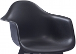 SAM® Schalenstuhl schwarz mit schwarzlackiertem Buchengestell LUIS
