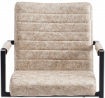 Esszimmerstuhl Freischwinger Beige Stoffbezug Eisengestell PARZIVO