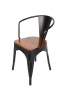 SAM® Tischgruppe Essgruppe 5tlg. Akazie cognac rund schwarz ISABELLA
