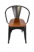 SAM® Tischgruppe Essgruppe 5tlg. Akazie cognac rund schwarz ISABELLA