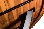 SAM® Tischgruppe Essgruppe 5tlg. Akazie cognac rund schwarz ISABELLA