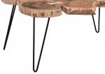 SAM® Beistelltisch Couchtisch 6 Baumscheibe Akazie Natur LOGAN