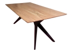 SAM® Esstisch Akazie Natur massiv schwarz 180 x 90 cm schweizer Kante HEIDI