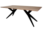 SAM® Esstisch Akazie Natur massiv schwarz 180 x 90 cm schweizer Kante HEIDI