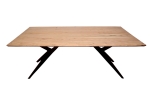 SAM® Esstisch Akazie Natur massiv schwarz 180 x 90 cm schweizer Kante HEIDI