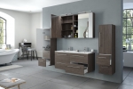 SAM® Badmöbel Set 4tlg Doppelwaschtisch 120 cm trüffeleiche VALERIE