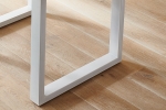  Esstisch Baumkante Massiv Wildeiche 120 x 80 weiß SESSA