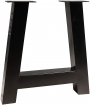 Essgruppe 220 cm Akazie nussbaumfarben A-Gestell schwarz mit 6 Stühlen ATHEN itemprop=