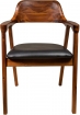 Essgruppe 220 cm Akazie nussbaumfarben schräges Gestell schwarz mit 8 Stühlen HOBART