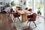  Trendiger Esszimmertisch 120 cm Akazie massiv naturfarben Henry