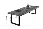 Esstisch Baumkante massiv Akazie nussbaumfarben 280 x 110 schwarz VALIN