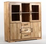 Highboard 140 x 45 x 150 cm Akazienholz naturfarben SARAH
