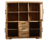 Highboard 140 x 45 x 150 cm Akazienholz naturfarben SARAH