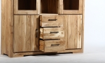 Highboard 140 x 45 x 150 cm Akazienholz naturfarben SARAH