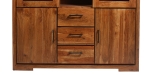 Highboard 140 x 45 x 150 cm Akazienholz nussbaumfarben SARAH