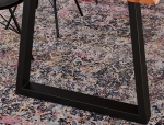 SAM® Baumkante Esstisch massiv Akazie cognac 140 cm schwarz VIENNA