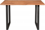  Esstisch Baumkante massiv Akazie natur 130 x 75 cm U-Gestell schwarz INSA