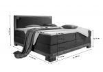 SAM® Boxspringbett 180 x 200 cm Stoff- und Kunstlederbezug braun BARRINGTON