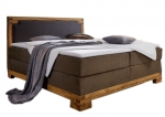 SAM® Boxspringbett 180 x 200 cm Stoff- und Kunstlederbezug braun BARRINGTON