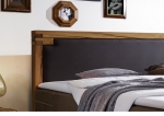 SAM® Boxspringbett 180 x 200 cm Stoff- und Kunstlederbezug braun BARRINGTON