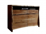 Sideboard 131 x 96 x 45 cm Akazienholz massiv nussbaumfarben NILS I