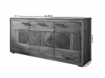 Sideboard 170 x 82,5 x 40 cm Akazienholz massiv naturfarben NORA