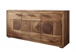 Sideboard 170 x 82,5 x 40 cm Akazienholz massiv naturfarben NORA