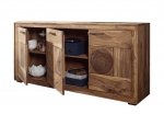 Sideboard 170 x 82,5 x 40 cm Akazienholz massiv naturfarben NORA