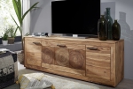Lowboard TV-Schrank 178 x 62,5 x 46 cm Akazienholz naturfarben NORA III itemprop=