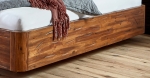 SAM® Schwebebett Holzbett Akazienholz 140 x 200 cm geteiltes Kopfteil LANZAROTE