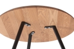 Couchtisch 2er Set Industrial-Design Wildeiche massiv 45 & 35 cm schwarz ASIM