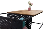 Couchtisch Industrial-Design Wildeiche massiv 110x60 cm schwarz DARI