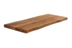 Konsolentisch  Baumkante Industrial-Design Wildeiche massiv 100x40 cm schwarz GERDA