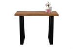 Konsolentisch  Baumkante Industrial-Design Wildeiche massiv 100x40 cm schwarz GERDA