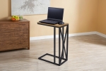 Beistelltisch Laptoptisch massiv natur 47,5x27x67,5 cm Akazie schwarz GRANADA
