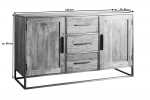 Sideboard Lowboard 150 x 90 x 40 cm Akazienholz nougatfarben OKLAHOMA