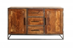 Sideboard Lowboard 150 x 90 x 40 cm Akazienholz nougatfarben OKLAHOMA