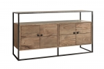 Sideboard Kommode 150 x 83 x 40 cm Akazienholz stonefarben SYDNEY