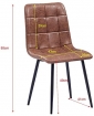 Essgruppe 120 cm Akazie cognacfarben U-Gestell schwarz mit 6 Stühlen BIANCA itemprop=