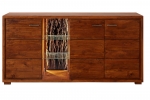 Sideboard Kommode 175 x 78 x 40 cm Akazienholz nougatfarben KATI