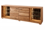 Lowboard TV-Board 200 x 63 x 40 cm Akazienholz stonefarben KATI