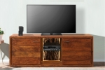 Lowboard TV-Board 175 x 63 x 40 cm Akazienholz nougatfarben KATI