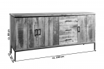 Sideboard Kommode 180 x 80 x 40 cm Mangoholz massiv ARTA
