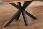 Esstisch Baumkante massiv Akazie natur 140 x 80 schwarz SPYRO