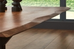 Esstisch Baumkante massiv Akazie natur 120 x 80 schwarz SPYRO
