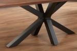 Esstisch Baumkante massiv Akazie nussbaum 260 x 100 schwarz SPYRO