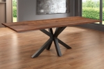 Esstisch Baumkante massiv Akazie nussbaum 280 x 100 schwarz SPYRO
