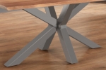 Esstisch Baumkante massiv Akazie natur 120 x 80 silber SPYRO