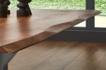 Esstisch Baumkante massiv Akazie natur 240 x 100 silber SPYRO