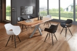 Esstisch Baumkante massiv Akazie natur 240 x 100 silber SPYRO
